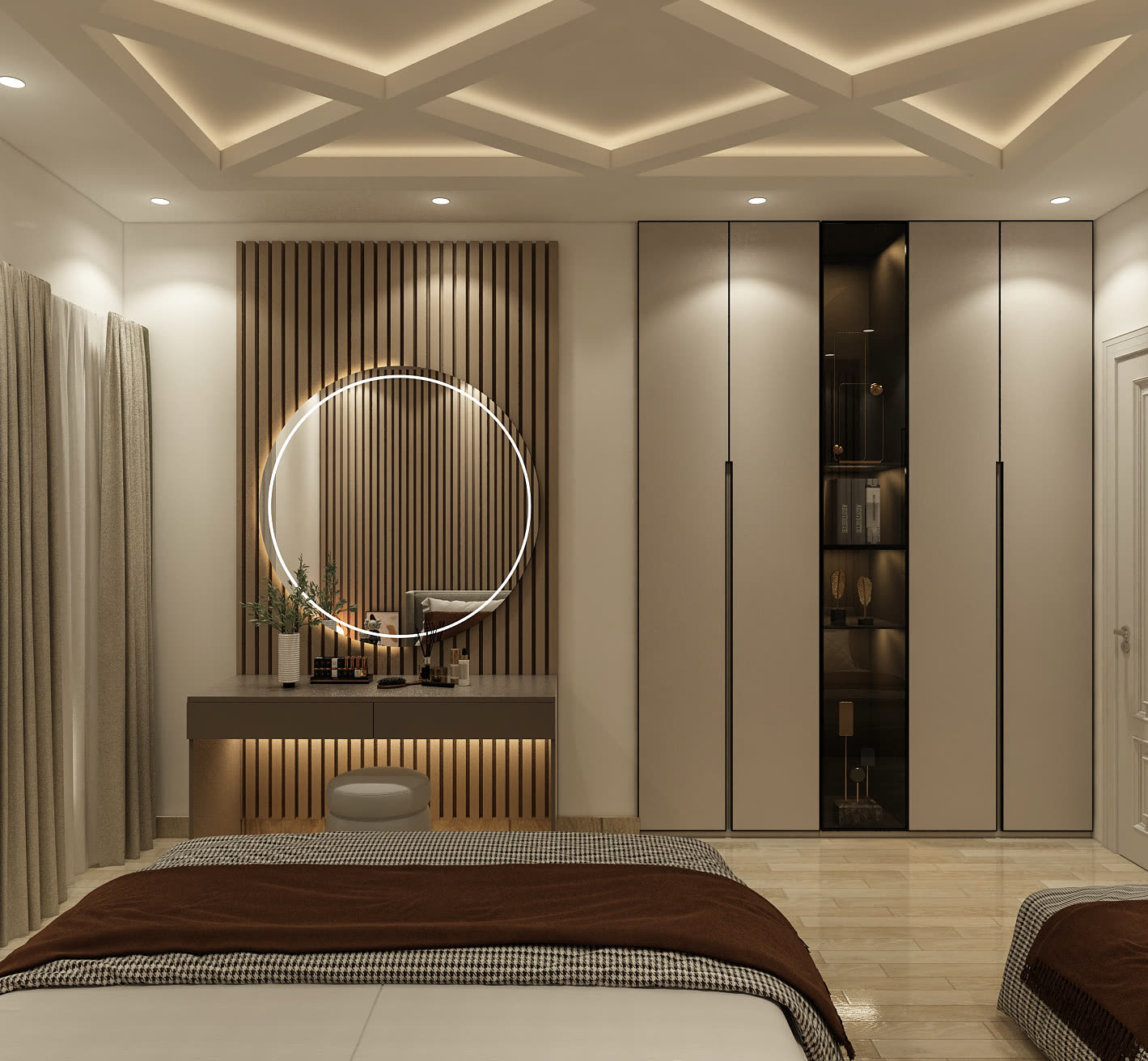 Custom bedroom dressing and vanity joinery